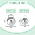 thumbnail image 2 of 80Pcs 2 Styles Stainless Steel Round Bead 8/10mm Metal Smooth Ball Beads Small Loose Spacer Beads Seamless Large Hole Bead for DIY Bracelet Necklace Earring Jewelry Making, 2 of 9