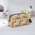 thumbnail image 6 of Uemuo Mushrooms And Rainbows Peace Pattern Portable Toiletry Bags with Handle, Waterproof travel Make up Bags for Women, Large Capacity Travel Cosmetic Bags, 6 of 9