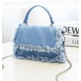 thumbnail image 3 of NANAHuang Fashion Denim Handbags for Women Y2k Shoulder Tote Purse Small Clutch Bag Mini Chain Crossbody Satchel with Tassels, 3 of 7