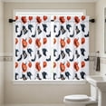 thumbnail image 5 of Halloween Kitchen Curtains 28x59 Inch 2 Panels, Washable Polyester Short Window Curtain with 2D Halloween Print, Light Filtering Bedroom Bathroom Decor, 5 of 6