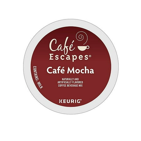 (2 pack) Cafe Escapes Cafe Mocha K-Cup Pods, 48 Count for Keurig Brewers (2 Boxes of 24 K-Cups)