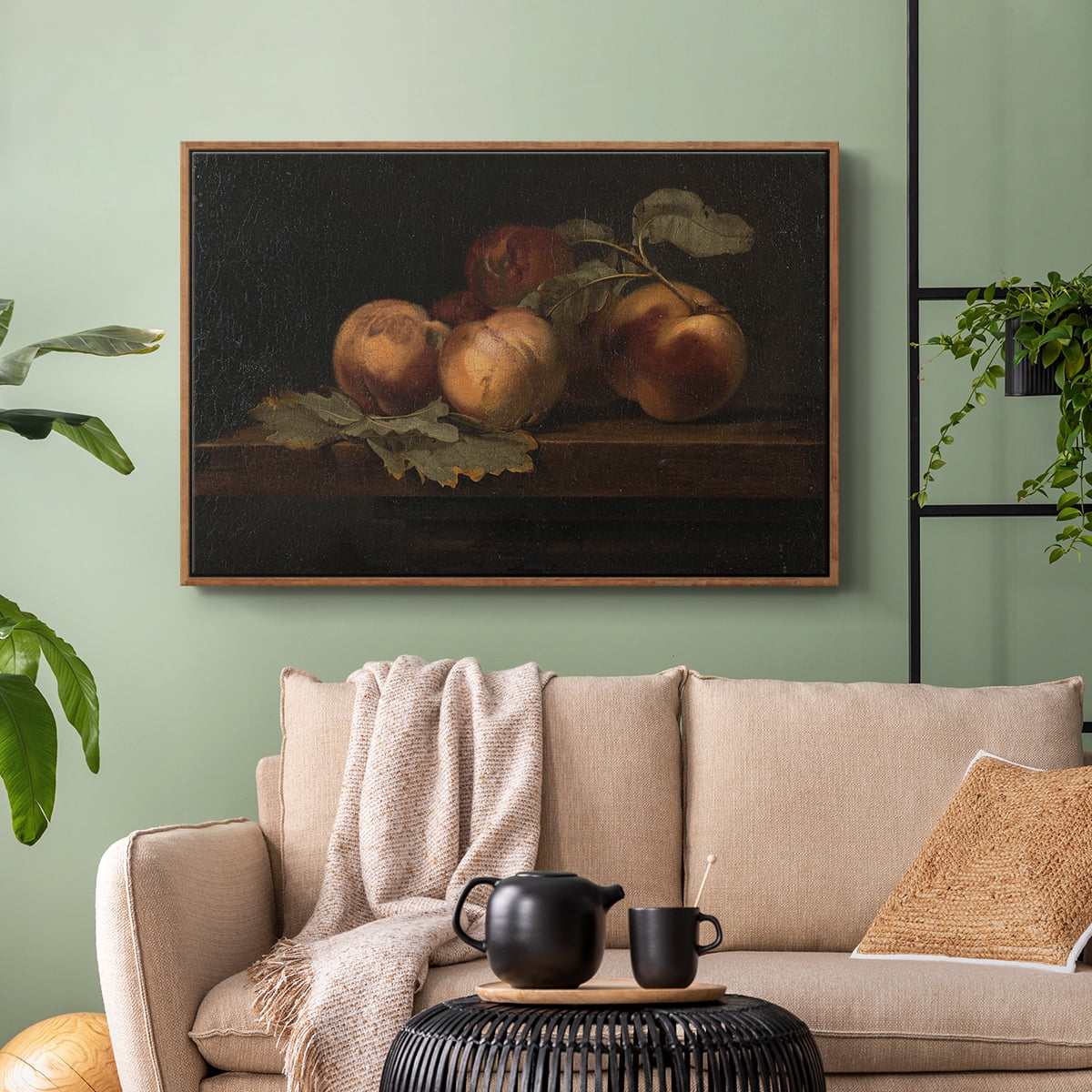 Vintage Botanical Print-LXXIX By Wexford Home Framed in Walnut Wood Gallery Wrapped Canvas 25 in. x 37 in.