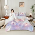thumbnail image 4 of Castle Fairy Pink Golden Butterfly 2Pcs Bedding Comforter Set for Teens Women Men,Abstract Gradient Twin Comforter Sets,Floral Rose Breathable Bedding Set,Breathable Home Decor, 4 of 8