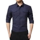 thumbnail image 1 of Ceisia Men's Winter Gift Casual Fashion Checkered Patchwork Long-Sleeve Button-Up Turndown Collar Outwear Jacket - Soft Breat hable Polyester Top, 1 of 7
