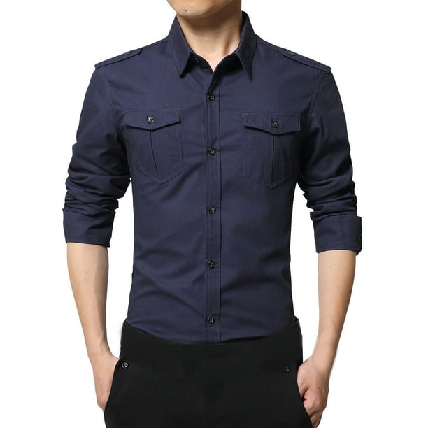 Ceisia Men's Winter Gift Casual Fashion Checkered Patchwork Long-Sleeve Button-Up Turndown Collar Outwear Jacket - Soft Breat hable Polyester Top