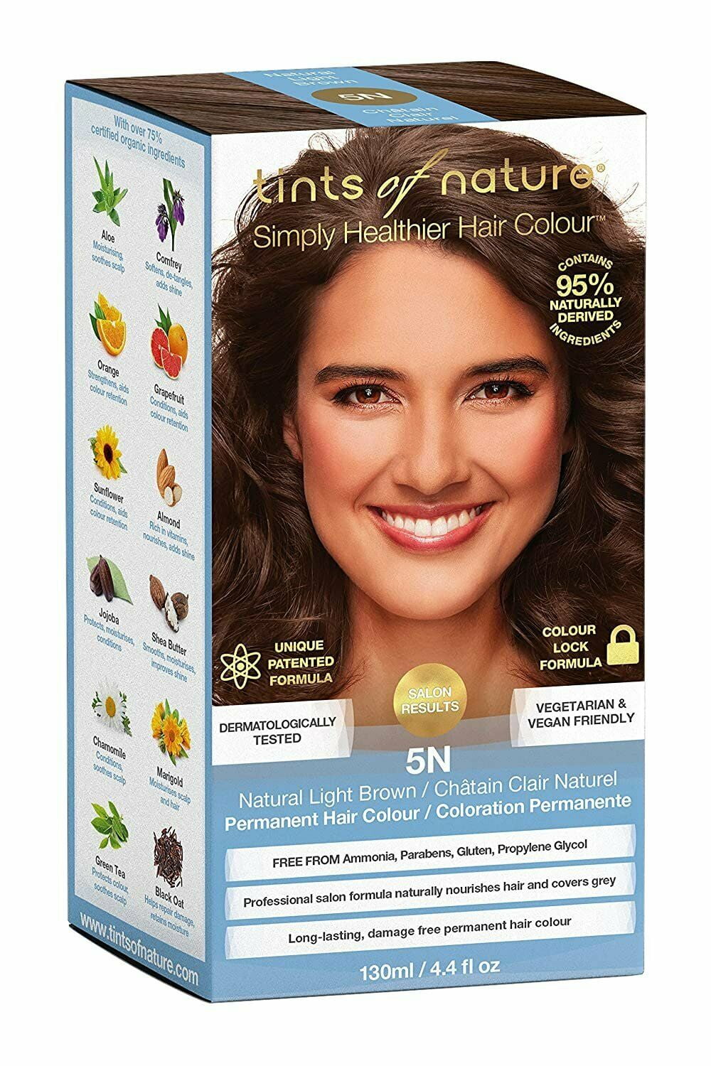 Tints Of Nature Conditioning Hair Color 5N Natural Light Brown 4.4oz,2-Pack