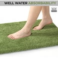 thumbnail image 4 of Yafa Home Fashion 1 Piece Solid Microfiber Soft Bathroom Rug , Non-Slip TPR Backing, 4 of 5