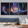 thumbnail image 3 of wall26 Framed Canvas Print Wall Art Set Blue Planet Galaxy Eclipse Astronomy &amp; Space Nature Digital Art Sci-Fi &amp; Fantasy Decorative Landscape for Living Room, Bedroom, Office - 16"x24&qu, 3 of 5