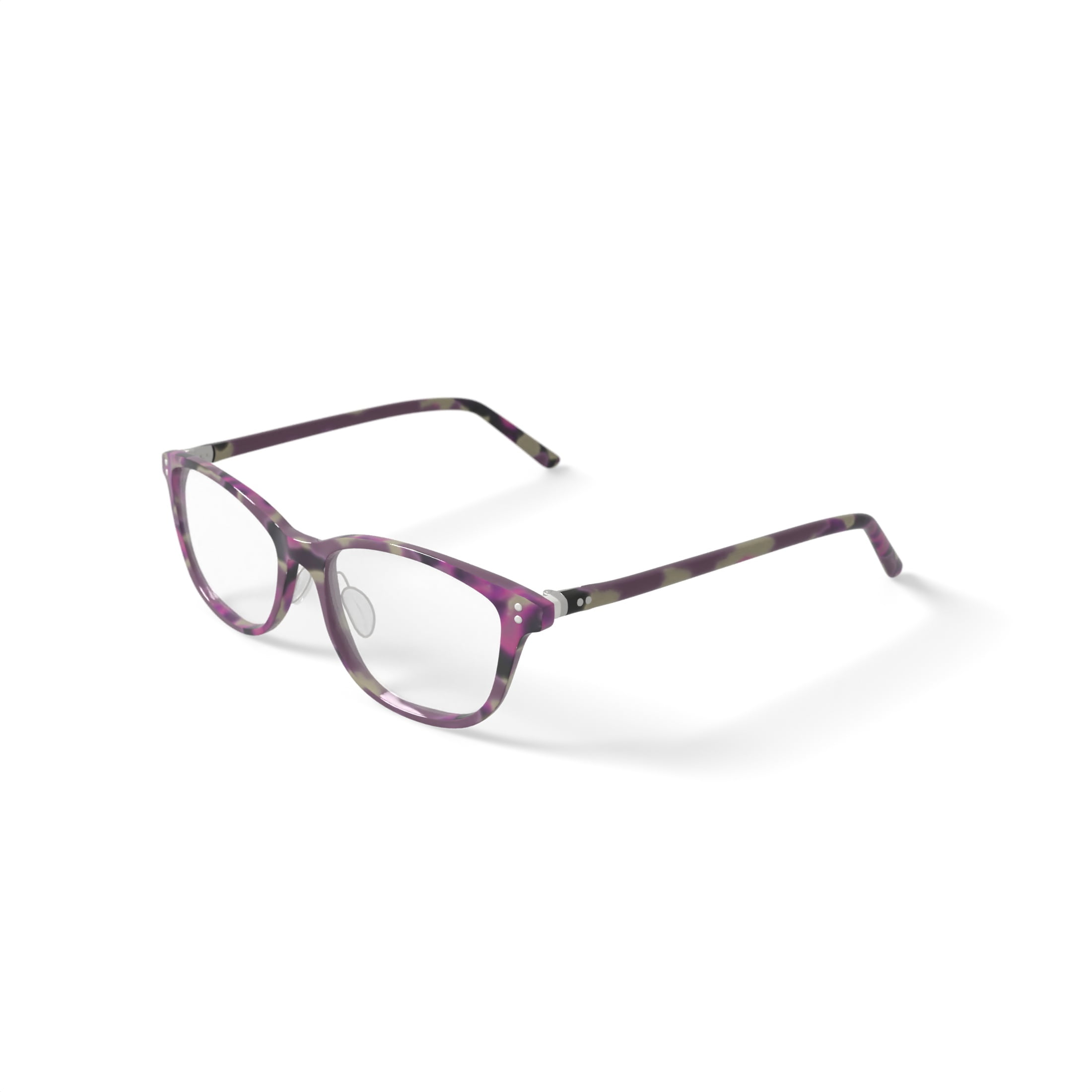 Walmart Women's WOP68 Oval Prescription Eyeglasses with Case, Purple Tortoise