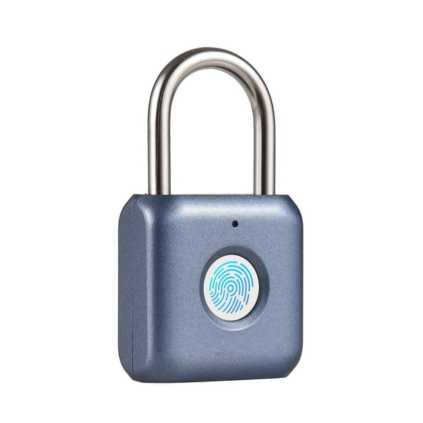 Candado Mini Candado de Huella Dactilar Cerrado de Huella Dactilar Recargable USB 20 Huellas Dactilares Candados de Seguridad Antirrobo A Prueba de Salpicaduras IPX2 PARERTA Puerta