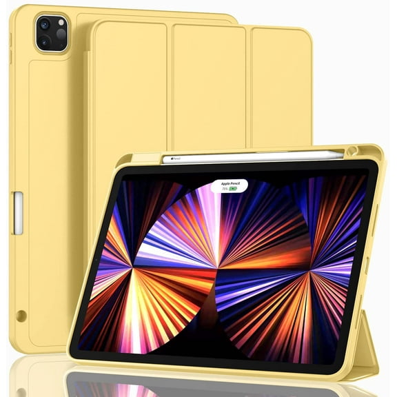 New iPad Pro 11 Inch Cover 2021(3rd Gen)/2020(2nd Gen) with Pencil Holder, Smart iPad Cover [Support Touch ID & Auto Wake/Sleep]