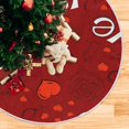 thumbnail image 5 of Coolnut Valentine's Day Love Christmas Tree Skirt Home Decoration Large Round Christmas Tree Skirt for Holiday Party Home Christmas Day Ornaments,35.4", 5 of 6