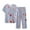 Purple, variant on KIHOUT Women's Summer Printed Pajama Two Piece Set Plus Size,Round Neck Short Sleeve Top and Elastic Waist Capris Pants Loose Comfy Pajama Set Ladies Casual Tops Pants Nightdress Set XL-4XL