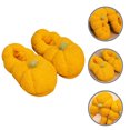 thumbnail image 3 of 1 par de pantuflas de interior de invierno con diseño de calabaza, pantuflas cálidas de felpa para mujer, pantuflas de casa de invierno, 3 of 5