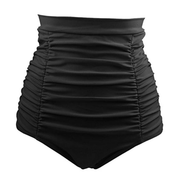Spdoo Women High Waisted Bikini Bottom Retro Ruched Swim Short Shirred Tankinis Brief S-3XL