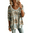 thumbnail image 4 of Long Sleeve Shirts for Women 2026 Spring Work Casual Loose Fit Satin V Neck Short Sleeve Shirts Blouse Outfit Tops, 4 of 4