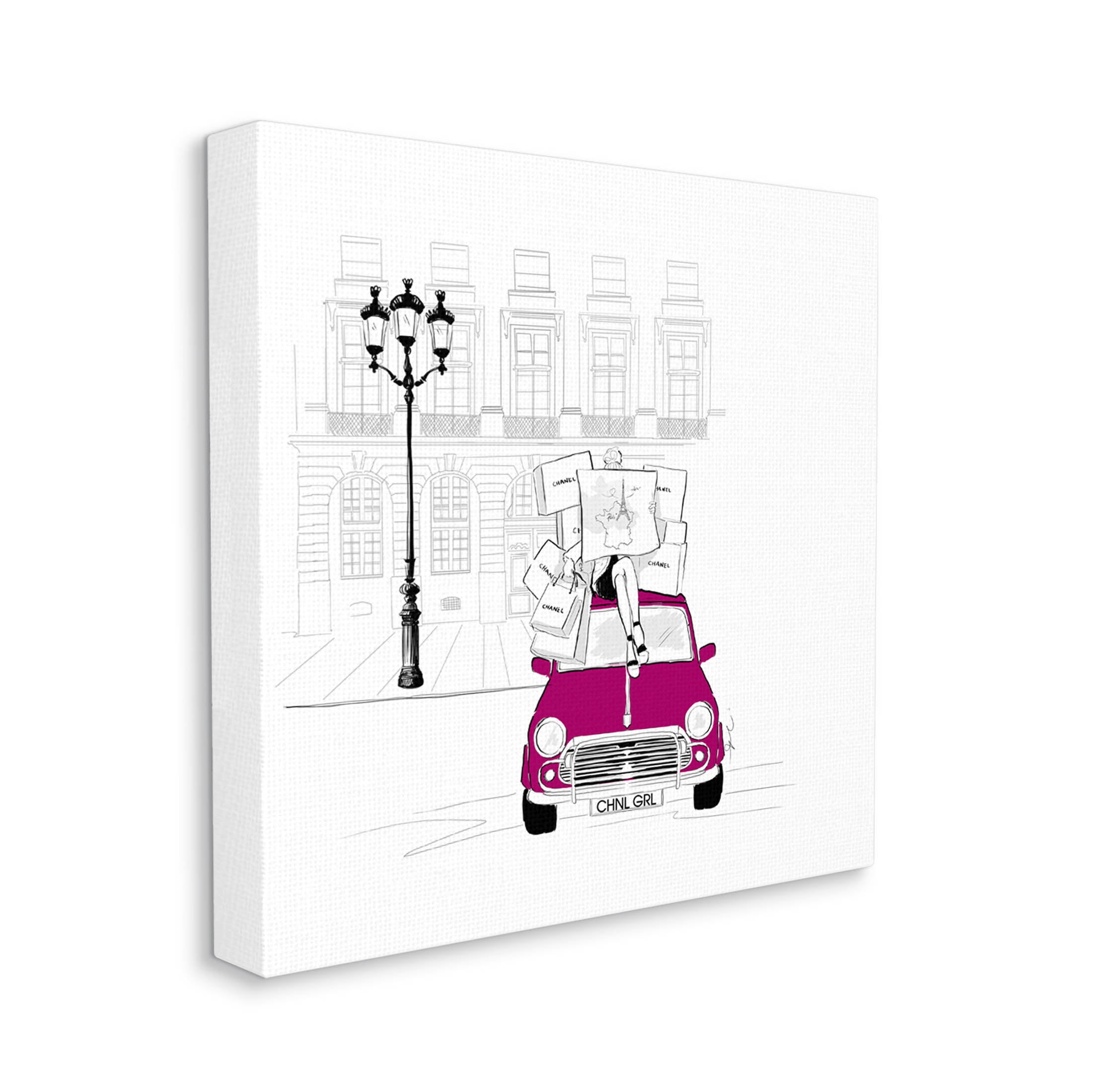 Stupell Industries Fashion Brand Shopping Town Graphic Art Gallery Wrapped Canvas Print Wall Art, Design by Alison Petrie