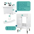 thumbnail image 3 of TEHILA White Utility Sink Laundry Vanity with Black Pull-Out Faucet and Soap Dispenser, 3 of 11