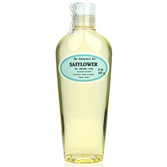 Dr. Adorable - 100% Pure Safflower Seed Oil - High Oleic Organic Cold Pressed Moisturizing Oil For Face Skin Hair - 8 oz