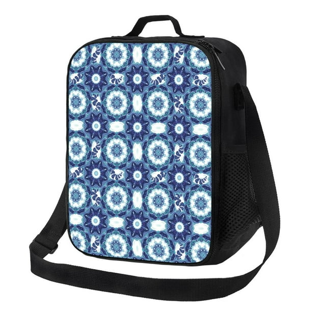 Disketp Vintage Blue Bolsa Térmica Estampada para Almuerzo, Lonchera para Hombres y Mujeres Adultos
