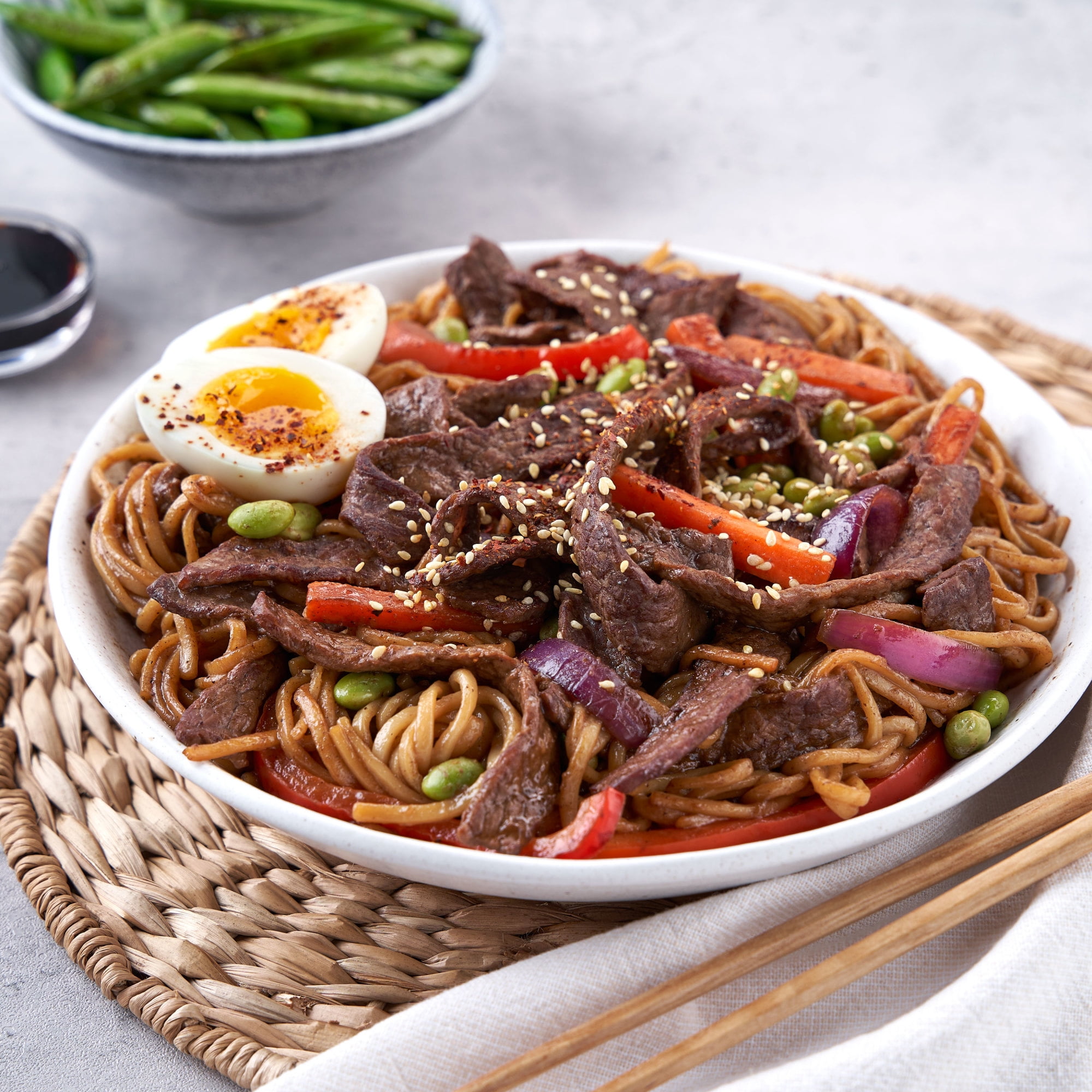Bottom Round for Stir Fry, Choice Angus Beef, Tray, Fresh, 0.75 - 1.35 lb