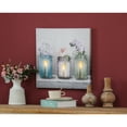 thumbnail image 2 of LuxenHome Candle Flower Jars Lighted Canvas Print, Battery -Operated, 2 of 5