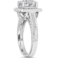 thumbnail image 3 of Pompeii3 2.40CT Diamond Halo Vintage Engagement Ring 14K White Gold, 3 of 6