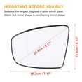 thumbnail image 3 of Unique Bargains Car Auto Rearview Left Side Heated Mirror Glass Replacement W/ Backing Plate for Nissan Murano 2009-2014, 3 of 7