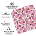 thumbnail image 3 of Lsque Strawberry Popsicle Pattern 4" Drink Coasters Set of 4, PVC Leather Absorbent Coasters, Table Coaster Set Decorative Coffee Cup Coasters Housewarming Gift -Square, 3 of 6