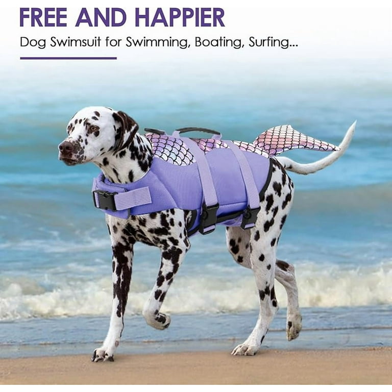 Dog Life Jacket Mermaid Life Vest for Swimming Boating Pet