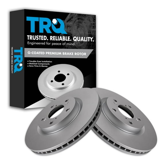 TRQ Front Brake Rotors Set Vented Premium G-Coated Fits Select 2009-2014 Acura TL 2011-2014 Honda Odyssey