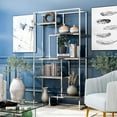 thumbnail image 2 of Furniture of America Midvale 6-Shelf Bookcase, Chrome, 2 of 12
