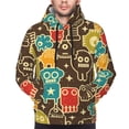 thumbnail image 2 of Bingfone Robot and Monsters Men's Drawstring Hoodie Long Sleeve Pocket Sweatshirts-3X-Large, 2 of 6