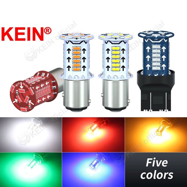 Kein que fluye agua Flash 1156 BA15S 1157 luz Led BAY15D P21/5W T20 7440 7443 luz de freno de parada trasera de estacionamiento bombilla de señal de giro de estacionamiento lámpara trasera de estacion huangjie unisex