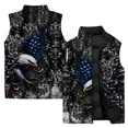 thumbnail image 4 of Chaleco con estampado de águila elegante para hombre, chaleco estampado moderno para hombre, chaquetas de invierno deportivas de ocio cómodas y versátiles para hombre, 4 of 5