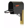 thumbnail image 4 of Special Lite Products TC-BWN-FS-2014-BLK Savannah Curbside Mailbox with  s Paper Tube & Baldwin Front Single Mailbox Mounting Bracket - Black, 4 of 4