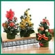thumbnail image 4 of Billuyoard Dormitorio PVC Navidad temática Artificial Mini árbol Hotel portátil de Navidad estante mesita de noche decoración regalo de cumpleaños Kits de decoración para fiestas A-S04, 4 of 6