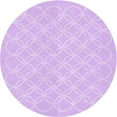 thumbnail image 1 of Ahgly Company Machine Washable Indoor Round Transitional Violet Purple Area Rugs, 4' Round, 1 of 7