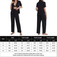 thumbnail image 2 of Cárdigan Top con botones para mujer, pantalones y pantalones con cintura elástica, trajes informales de Color sólido para el hogar Cgtredaw Negro T M para Mujer, 2 of 6