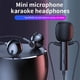 thumbnail image 4 of Micrófono de Solapa Intrauditivo de 3,5 mm con Minimicrófono con Clip para Karaoke, Transmisión en , Clases en Línea, Juegos, Negro y Verde, 4 of 6