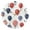 Gold, variant on July 4th Usa Flag Pattern Balloons Round Wall Clock Silent Analog Battery Operated Black Pointer Home Decor 9.84" Diameter