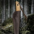 thumbnail image 6 of Full Tang Outdoor Knife 3.7" D2 Steel - Wood Handle & Leather Sheath for Outdoor/Camping/Hiking, 6 of 7