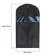thumbnail image 3 of Bolsa de ropa para guardar en el armario y viajar | Bolso de traje plegable no tejido con doble ventana transparente | Transpirable y ligero | Cremallera completa | 22,8 x 55,1 pulgadas | Colgado, 3 of 6