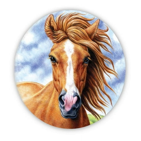 Horse Mustang Beautiful - 3" Vinyl Sticker - For Car Laptop I-Pad Phone Helmet Hard Hat - Waterproof Decal