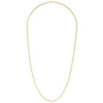 thumbnail image 2 of A&M 18k Yellow Gold Plated Sterling Silver 1.2mm Rope Chain Necklace, Adjustable 16”–30” Length, Unisex Jewelry, 2 of 4