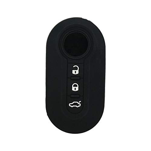 SEGADEN Silicone Cover Protector Case Holder Skin Jacket Compatible with FIAT 3 Button Flip Remote Key Fob CV4759 Rose