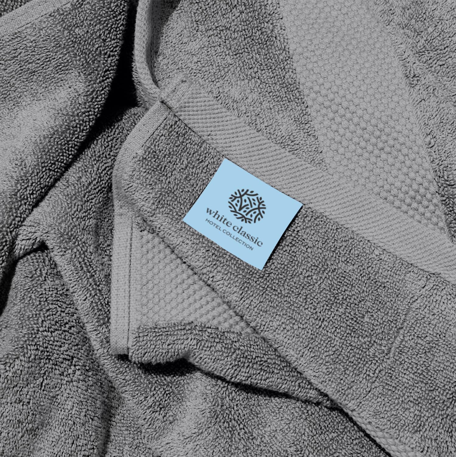 White Classic Luxury Bath Sheet Towels Extra Large | Highly Absorbent Hotel spa Collection Bathroom Towel | 35x70 Inch | 2 Pack (Green) - Thumbnail 3