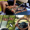 thumbnail image 2 of Jeiento Cute Highland Cow 4 Pack Golf Cart Accessories Set Golf Cart Seat Cover Golf Cart Steering Wheel Cover Golf Cart Flags Golf Cart Seat Towel Steering Wheel Cover Decorations Golf Cart Banner, 2 of 5