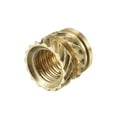 thumbnail image 5 of Uxcell Knurled Insert Nut M5 x 6mm L x 7mm OD Female Thread Brass Embedding Nut 30 Pack, 5 of 5