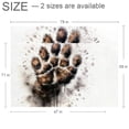 thumbnail image 2 of Paw Print Soft Polyester Bathroom Mat Rug Absorbent Quick Dry Shower Floor Carpet for Bath Tub Sink Toilet Modern Geometric Design 200x300cm - Grey, 2 of 6